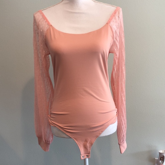 PINK M STYLE NWTS Women’s bodysuit size large, long sleeve - Picture 1 of 11